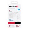 Rýchlonabíjačka Swissten vrátane dátového kábla Lightning 1,2 m 35 W biela