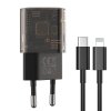 Rýchlonabíjačka XO CE05 vrátane dátového kábla Lightning 30 W čierna