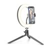 Statív Cellularline Selfie Ring s LED svetlom na selfie fotografie a videá, čierny