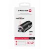 Adaptér do auta Swissten napájania 2x usb-c 30w nano čierny