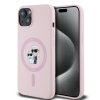 Zadný kryt Karl Lagerfeld Liquid Silicone Karl and Choupette Magsafe pre iPhone 14 Ružový