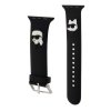 Remienok Karl Lagerfeld Karl and Choupette Head NFT pre Apple Watch 38-40 čierny