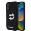 Zadný kryt Karl Lagerfeld Liquid Silicone Choupette Head MagSafe pre iPhone 16 Black