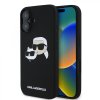 Zadný kryt Karl Lagerfeld Liquid Silicone Double Heads MagSafe pre iPhone 16 Plus Black