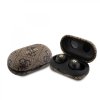 Bezdrôtové slúchadlá Guess True Wireless 4G PU Metal Logo BT5.3 Stereo Brown