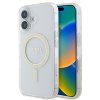 Zadný kryt Guess IML Glitter Ring MagSafe pre iPhone 16 Plus Transparent