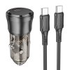 Rychlonabijačka do auta Borofone BZ24 + dátový kábel USB-C 20W čierna
