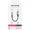 Audio adaptér Swissten Textile USB-C - 3,5 mm 0,15 m čierny