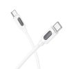 Dátový kábel Borofone BX114 Structure USB-C - USB-C PD 60W 3A 1m biely