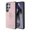Zadný kryt Guess PU Grained 4G Metal Logo pre Samsung Galaxy S25 Ultra Pink