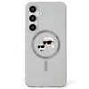 Originálny zadný kryt KARL LAGERFELD Button Karl&Choupette Heads Printed Logo Magsafe pre Samsung Galaxy S25 čierny