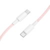 Dátový kábel Borofone BX117 Source USB-C - USB-C PD 60W 3A 1m ružový