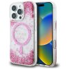 Originálny zadný kryt GUESS HC Resin Bottom Glitter Magsafe pre iPhone 16 Pro ružový