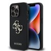 Zadný kryt Guess PU Grained 4G Metal Logo pre iPhone 14 Pro Black