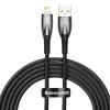 Dátový kábel Baseus Glimmer Series Fast Charging USB-A - Lightning 2.4A 2m Čierny