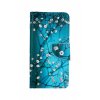 Flipové puzdro na Huawei P30 Lite Modré s kvetmi
