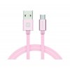 Dátový kábel Swissten microUSB 2m ružový