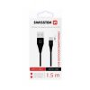 Dátový kábel Swissten pre outdoorové smartphony micro USB 1,5m čierny