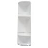 Aqualine Caesar 7081 rohová polička do sprchy 22,6 x 71 x 16 cm bílá ABS plast