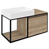 Sapho SKARA umyvadlová skříňka 100x49,5x46,5 cm černá mat/dub Alabama CG004-2222