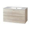 Mereo Aira koupelnová skříňka s keramickým umyvadlem 101 cm dub CN722