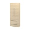 Mereo Bino koupelnová skříňka vysoká dvojitá 163 cm dub Sand Barbera CN639