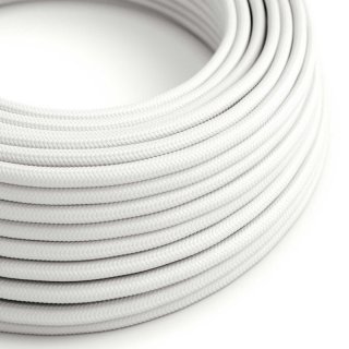 Bílý textilní kabel Optical White RM01 - lesklý