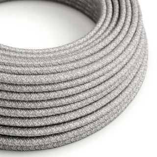 Retro kabel s textilním opletem Melange Grey RN02