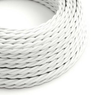 Bílý kroucený kabel Optical White TM01 - lesklý