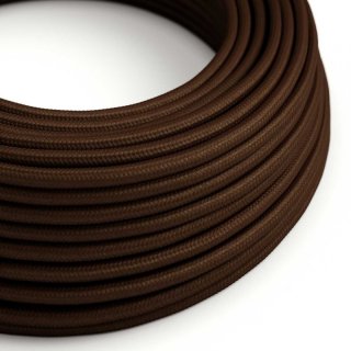 Hnědý textilní kabel Deep Brown RM13 - lesklý