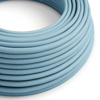 Modrý textilní kabel Baby Blue RM17 - lesklý