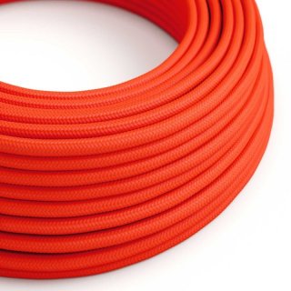 Oranžový textilní kabel Fluorescent Orange RF15 - lesklý