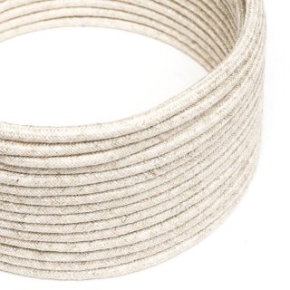 Retro kabel s textilním opletem Melange White RN01
