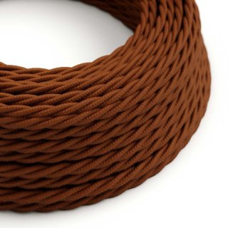 Hnědý kroucený kabel Cinnamon Brown TC23 - matný