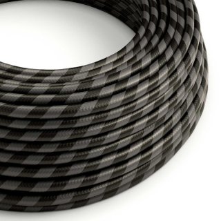 Textilní kabel se vzorem Vertigo Graphite and Black ERM54