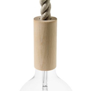 Dřevěná objímka E27 Wood Longer pro 2XL lanový kabel