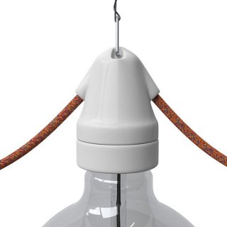 Průchozí porcelánová objímka E27 Porcelain Via