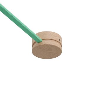 Dřevěná ukončovací krytka Ø80mm - se dvěma otvory pro světelný řetěz a FILÉ systém