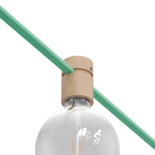Průchozí dřevěná objímka E27 pro světelný řetěz Filé