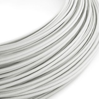 Slaboproudý látkový kabel bílý RM01 - hedvábný