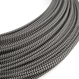 Vzorovaný textilní kabel 2x0,35mm ZigZag RZ04 | lesklý efekt