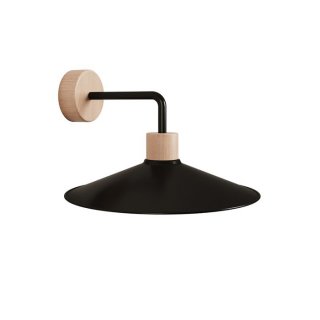 Dřevěné nástěnné svítidlo Fermaluce Wood E27 se stínidlem Swing