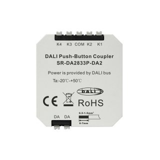 Převodník DALI-2 PUSH-DIM tlačítek SR-DA2833P-DA2 | max 4 tlačítka