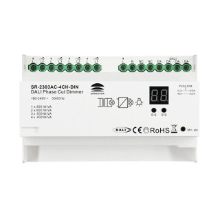DALI-2 stmívač 230V na DIN lištu Lux Miners 2303AC-4CH | max 4x1,8A