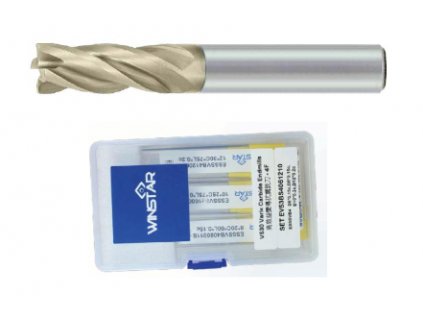 SET 4ks monolitních fréz  V530 ESSSVC5 - průměry 6,8,10,12