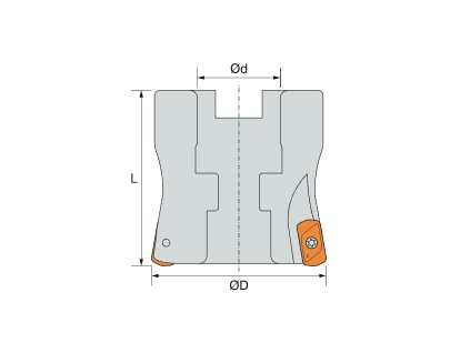 Nástrčná vysokorychlostní fréza CXLNF-D50 5zubů pro destičky LNMX0303