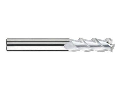 Tvrdokovová 3zubá fréza řady A100 do hliníku průměr 4mm (zesílená stopka 6mm)