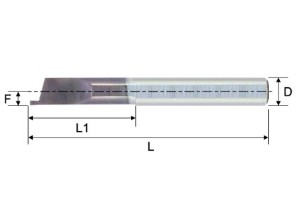 Vnitřní karbidový mini nůž čelní pro min díru 5mm (pravý) H2,5