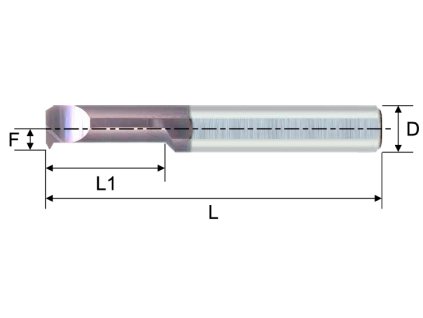 Vnitřní karbidový mini nůž závitový pro min díru 10mm (pravý) P 1,00-2,00