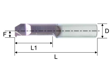 Vnitřní karbidový mini nůž závitový pro min díru 4,1mm (pravý) P 0,75